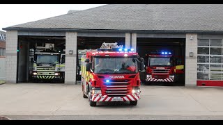 Scottish Fire and Rescue Turnout  SV51 EVY  SV64 AEO  SV64 AEU  ALP  Pumps  Aberdeen Central [upl. by Eerak907]