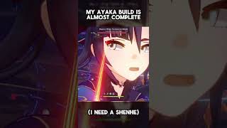 MY AYAKA BUILD IS COMPLETE genshinimpact ayaka ayakabuild [upl. by Athallia]