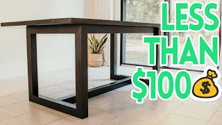 How to Build a Modern Dining Table for Less Than 100 in Materials [upl. by Eenehs]