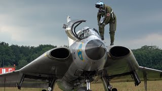 4Kᵁᴴᴰ Saab Sk 35C Draken Start up Taxiing amp Display  Great RM6B Engine Sound [upl. by Suirauqram]