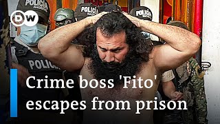 National emergency after jailed drug lord Fito vanishes in Ecuador  DW News [upl. by Leora996]