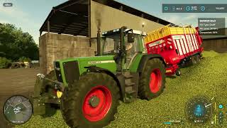 FS22  COURT FARM 116  LIFTING GRASS WITH THE DEMO WAGON PART 2 [upl. by Devlen]