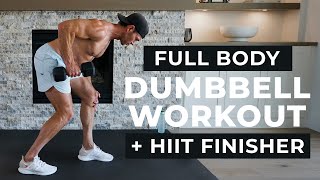 30 Min FULL BODY DUMBBELL WORKOUT at Home  HIIT Finisher [upl. by Roselin]