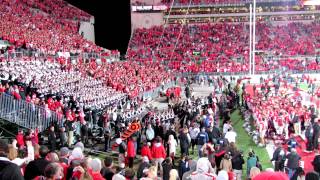 OSUMB Postgame with Football Team Sloopy and Carmen Ohio OSU vs Nebraska 10 6 2012 [upl. by Chamkis]