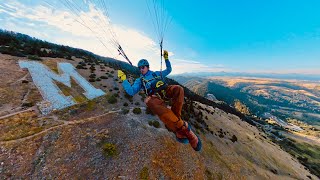 Paragliding Bozeman Montana and sunrise at the College M trail [upl. by Gavrila]