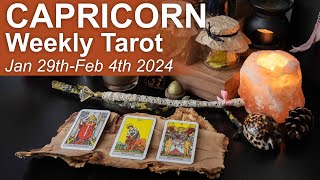 CAPRICORN WEEKLY TAROT READING quotNEW OPPORTUNITY LOOK UP LOOK FORWARDquot January 29  February 4 2024 [upl. by Lapointe]