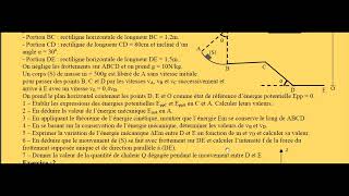 Energie potentielle et mécanique Exercice 1 voir document sur la page Facebook premième BAC [upl. by Gnni]