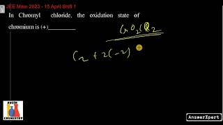 In Chromyl chloride the oxidation state of Chromium is [upl. by Malinin]