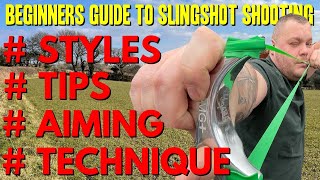 HOW TO SHOOT A SLINGSHOT for BEGINNERS  AIMING  TIPS  STYLES  CATAPULT GRIPS  GAMEKEEPER JOHN [upl. by Dew]