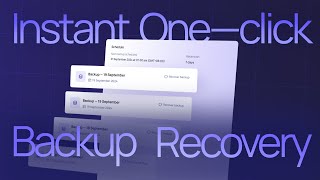 Introducing Instant oneclick Backup Recovery [upl. by Titos]