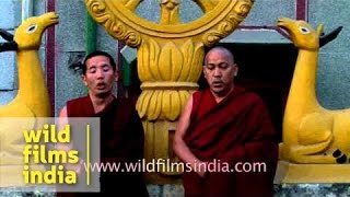 Tibetan monks throatsinging  Specialized form of chanting [upl. by Ahsai317]