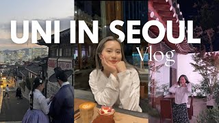 Uni Life in Korea Vlog Bukchon Hanok Village Cafe Onion Anguk Accessory Shopping [upl. by Nylatsyrc]