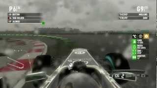 F1 2011 Gameplay Ita PC Gran Premio Malesia Kuala Lumpur Gara 2 Guidare o Nuotare [upl. by Ennaerb744]