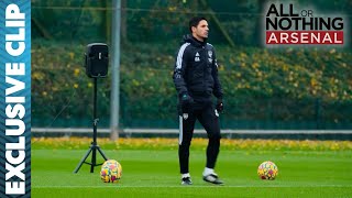 EXCLUSIVE CLIP Arteta Plays LIVERPOOL Anthem in Training  All or Nothing Arsenal [upl. by Beker]