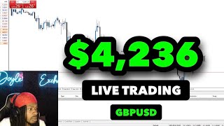 Live Trading GBPUSD 4236 In 45 Minutes Using Supply amp Demand Strategy  FOREX [upl. by Namyac]