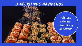 🎄 3 APERITIVOS navideños FÁCILES y coloridos 🎉 [upl. by Marika696]