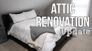 HOME RENOVATION  ATTIC MASTER BEDROOM  UPDATE [upl. by Kcirdaed285]