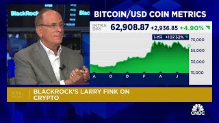 BlackRock CEO Larry Fink I believe bitcoin is a legit financial instrument [upl. by Auginahs]