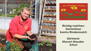 Richtig mulchen Gartenfaser kontra Rindenmulch [upl. by Otrebron283]