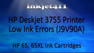 HP DeskJet 3755 J9V90A Printer Low Ink Error [upl. by Oinotnaocram]