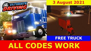 ALL CODES WORK NEW CODES Westover Islands FREE TRUCK Ultimate Driving ROBLOX  August 32021 [upl. by Anaidni879]