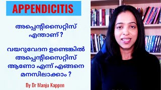 APPENDICITIS ലക്ഷണങ്ങൾ എന്തൊക്കെയാണ്  with English subtitlesNO 35 By Dr Manju Kappen [upl. by Creedon]