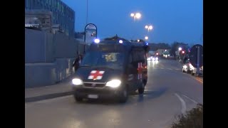 RARE Ambulanza Carabinieri Paracadutisti  Fiat Bravo in emergenza  Carabinieri ambulance code 3 [upl. by Ateiram442]