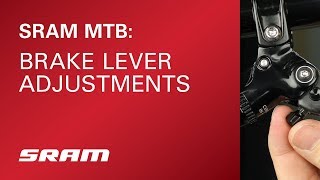 SRAM MTB Brake Lever Adjustments [upl. by Zorina695]