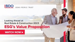 Webinar  Looking Ahead at real estate and construction ESGs value proposition [upl. by Cassy]