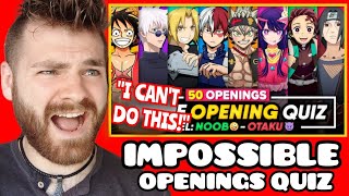 HARDEST ANIME OPENINGS QUIZ  BEST ANIME OPENINGS OF ALL TIME  HARD  IMPOSSIBLE [upl. by Neira316]