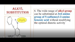 SAR of Loop Diuretics  Furosemide Bumetanide Ethacrynic Acid  Diuretics  Medicinal Chemistry [upl. by Skyler561]