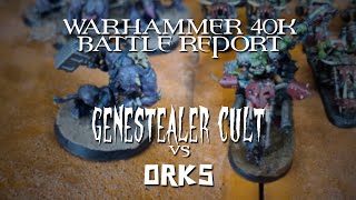 Genestealer Cult vs Orks Warhammer 40k 1000 Point Incursion Battle Report [upl. by Arekahs]