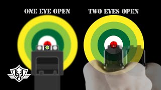 Handgun Aiming amp Sight Picture One Eye vs Two Eyes Front Sight Aiming vs Point Shooting [upl. by Aip68]