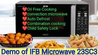 Demo of IFB microwave  23SC3 Working of IFB Microwave oven  Demo of Convection Microwave Oven [upl. by Luana13]