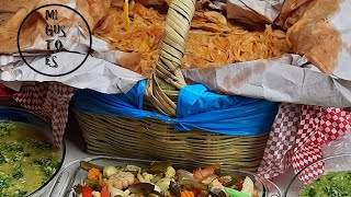 Tacos de Canasta  papa chicharrón y frijol RECETA CALLEJERA [upl. by Euqirrne]