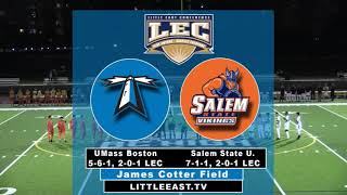 UMass Boston Men Soccer vs Salem State University 10318 Webcast [upl. by Ecilegna996]