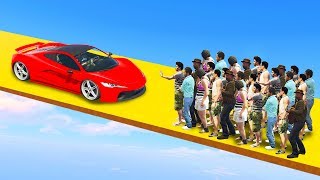 EXTREME CARS VS RUNNERS SMASH  GTA 5 Funny Moments [upl. by Keeton]