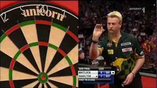 Simon Whitlock 9 Darter Premier League 2012 Semi Final [upl. by Kremer442]