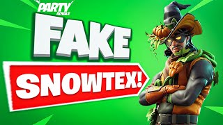 Pretending To Be Snowtex In Fortnite Party Royale [upl. by Akirdnahs]