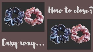 DIY Scrunchie  How to close the end  Easy steps [upl. by Otsuaf]