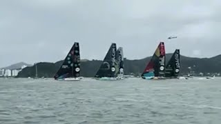 IMOCA Inport Race Itajai Brazil In The Ocean Race 2023 Malizia RIB footage [upl. by Seed396]