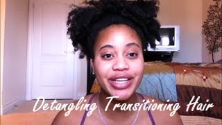 Detangling TransitioningNatural Hair 2 years 6 months [upl. by Cann]