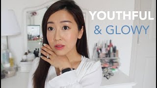 YOUTHFUL amp GLOWY MAKEUP  amp My Morning Skincare [upl. by Nuahsed]