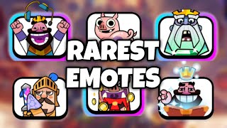 Top 5 RAREST Emotes in Clash Royale [upl. by Corder537]