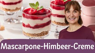 HimbeerMascarponeDessert – Nachtisch im Glas 😋  REWE Deine Küche [upl. by Denoting]