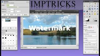 How to make a watermark in GIMP  Beginner Tutorial [upl. by Ettenwahs854]