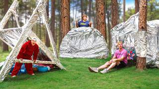 We Built Aluminum Foil Survival Shelters [upl. by Stoeber]