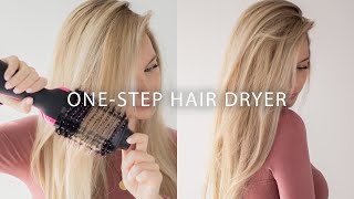 REVLON ONE STEP HAIR DRYER AND VOLUMIZER REVIEW  DEMO [upl. by Laszlo547]