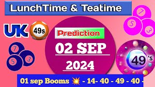 Uk49s double predictions for today 020924  today uk49s lunchtime prediction [upl. by Adnarahs]