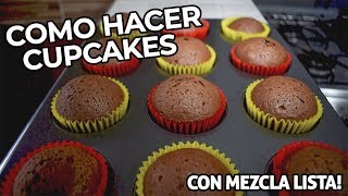 COMO HACER CUPCAKE CON MEZCLA LISTA Facil Paso a Paso 🥧 2019  ComiArte recetas faciles [upl. by Saree]